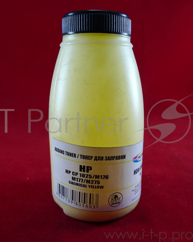 Тонер HP CP 1025/M176//M177/M275 Yellow, химический (фл. 26г) B&W Premium (Mitsubishi) фас. России