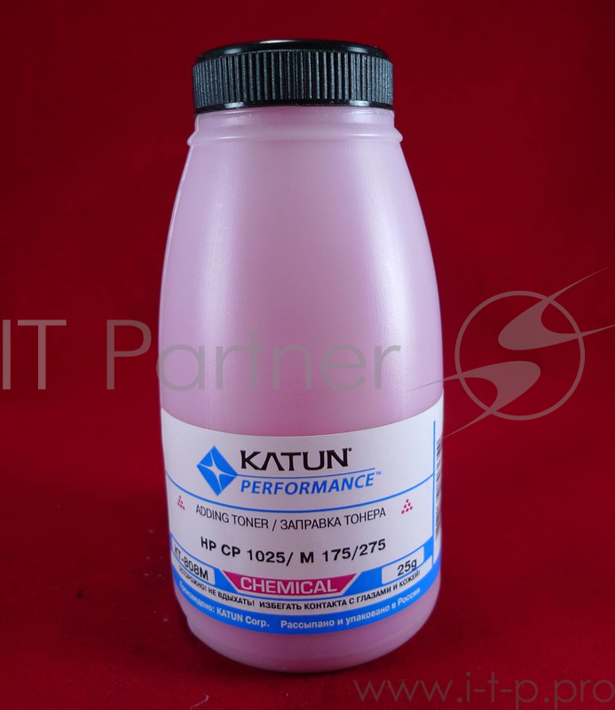 Тонер HP CP 1025/M 175/275 Magenta, химический (фл. 25г) Katun фас. Россия