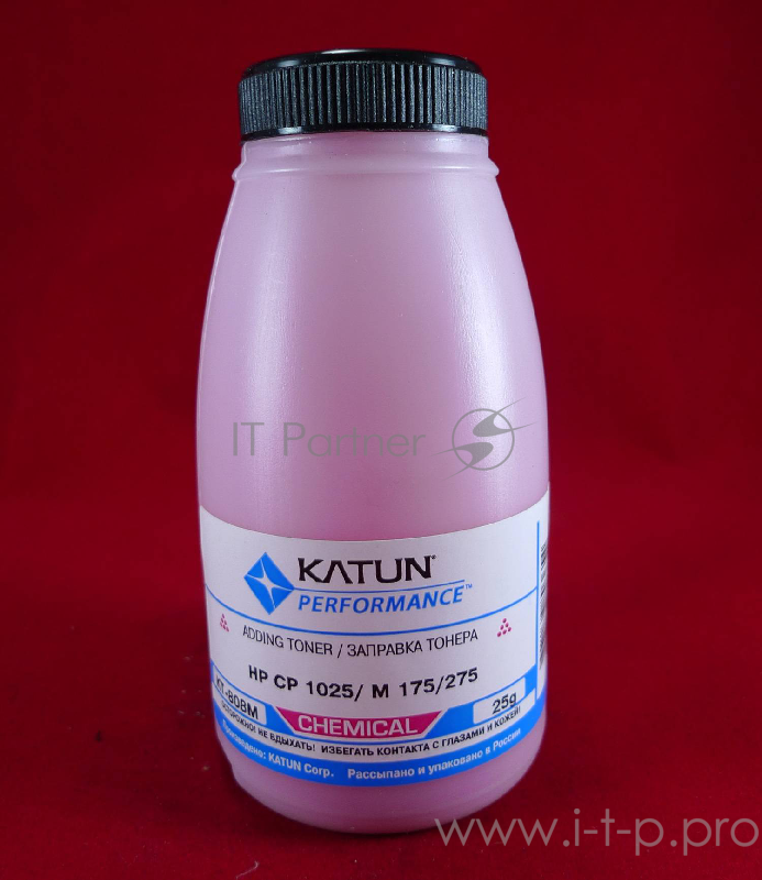 Тонер HP CP 1025/M 175/275 Magenta, химический (фл. 25г) Katun фас. Россия