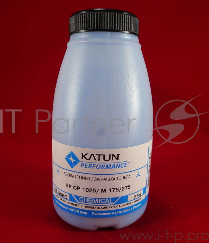 Тонер HP CP 1025/M 175/275 Cyan, химический (фл. 25г) Katun фас. Россия