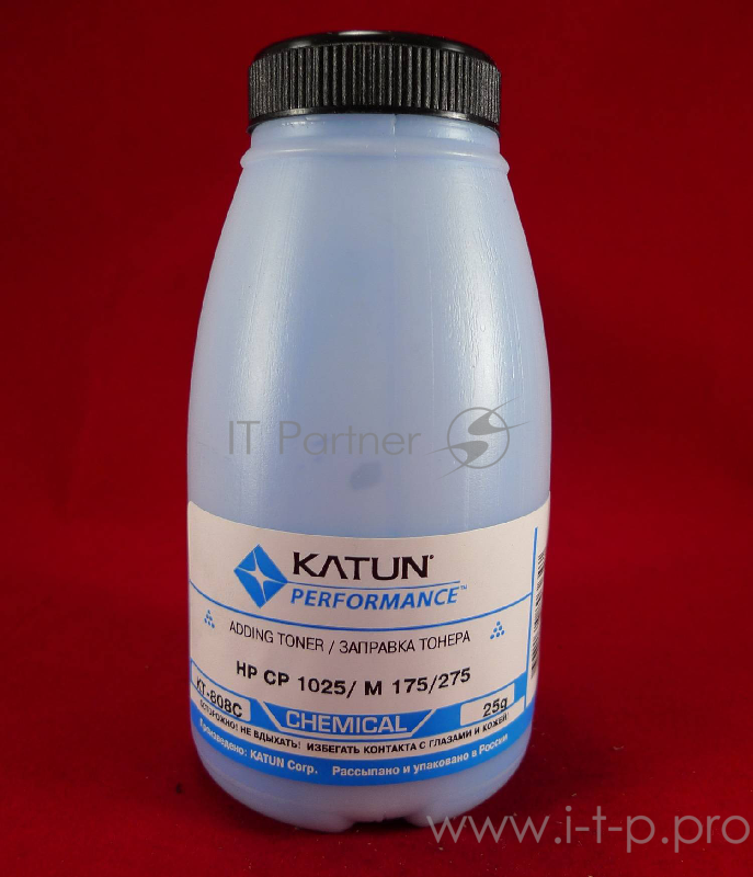 Тонер HP CP 1025/M 175/275 Cyan, химический (фл. 25г) Katun фас. Россия