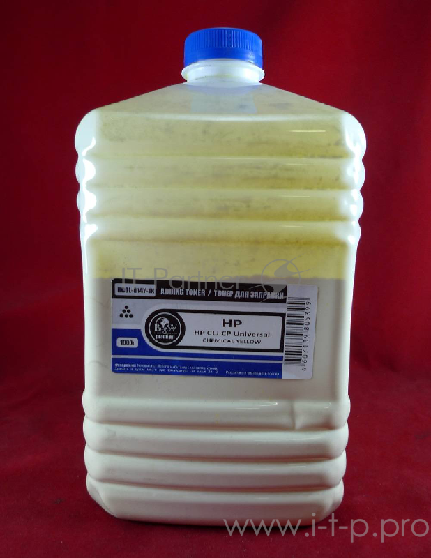 Тонер HP Color Universal Yellow химический (LJ 1600/2600/3600/3800/4600/4650/ CP1210/1510/1025/2025/3505/352 M553 Canon LBP2510/5000/5050/5100) (кан. 1кг) BW Premium фас. Россия