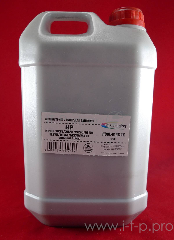 Тонер HP CP 1025/2025/2320/M175/M176/M177/ Black, химический (кан. 1кг) B&W Premium (Mitsubishi) фас. России