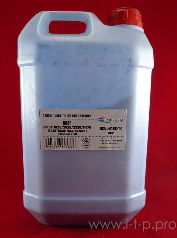 Тонер HP CP 1025/2025/2320/M175/M176/M177/ Cyan, химический (кан. 1кг) B&W Premium (Mitsubishi) фас. России