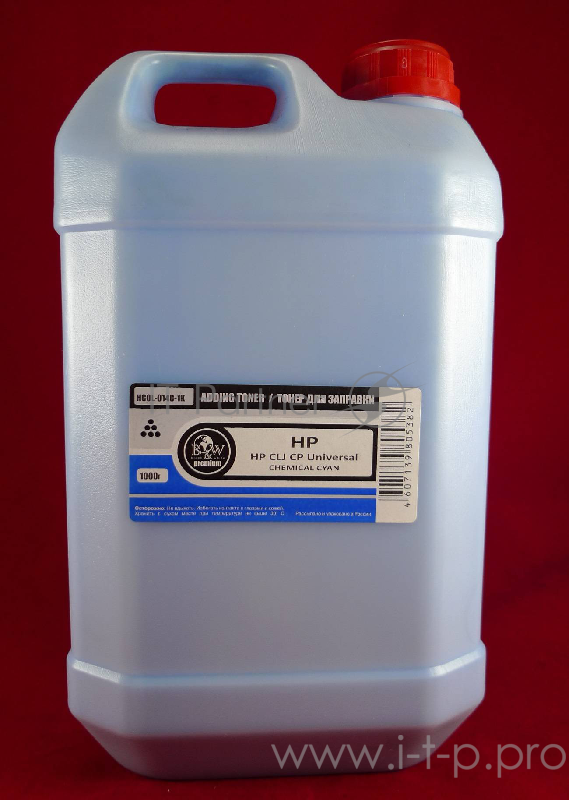 Тонер HP Color Universal Cyan химический (LJ 1600/2600/3600/3800/4600/4650/ CP1210/1510/1025/2025/3505/352 M553 Canon LBP2510/5000/5050/5100) (кан. 1кг) BW Premium фас. Россия