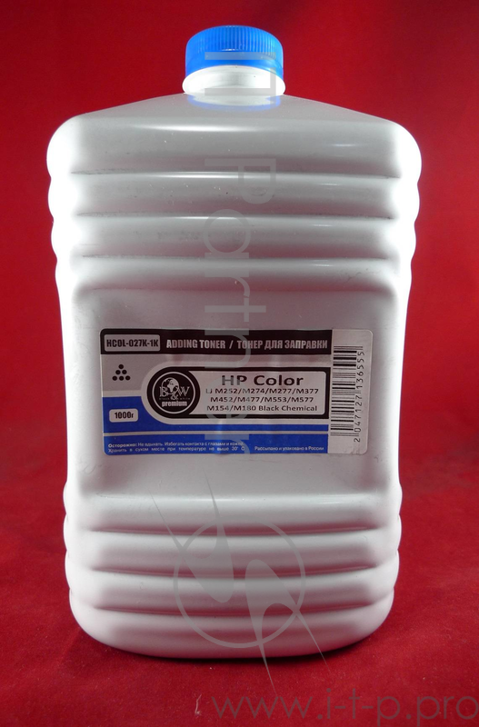 Тонер HP Color LJ M252/M274/M277/M377/M452/M477/ (CF400/CF410/CF360/CF510/CF530) Black химический (кан. 1кг) BW Premium фас. Россия
