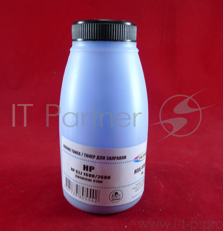 Тонер HP CLJ 1600/2600 Cyan, химический (фл. 80г) B&W Premium (Mitsubishi) фас. России