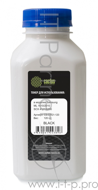 Тонер Cactus CS-TSG1-120 черный флакон 120гр. для принтера Samsung ML 1610/2010/SCX 4100/4200
