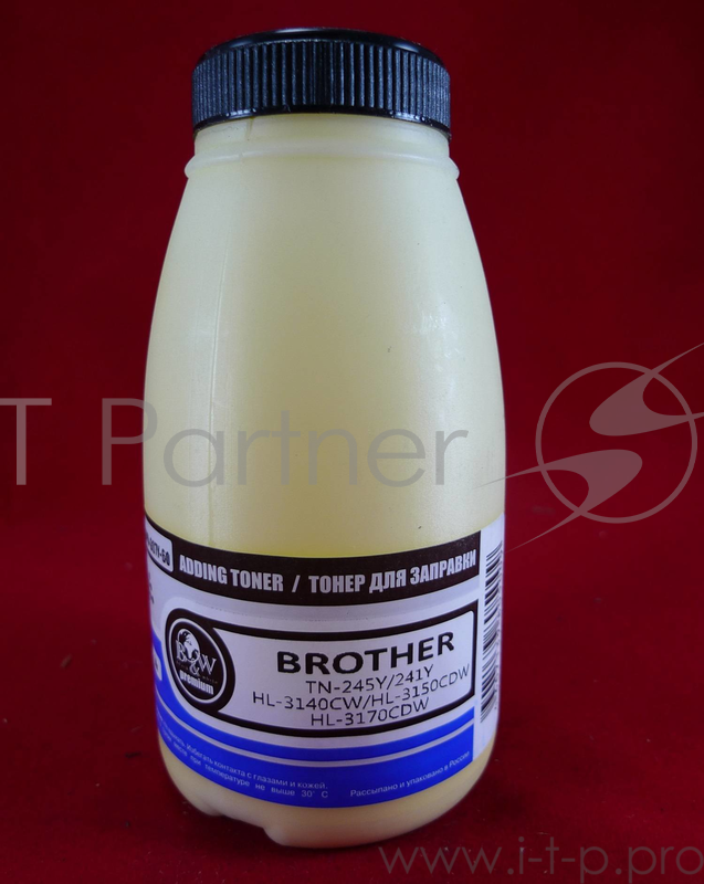 Тонер Brother TN-245Y/TN-241Y HL-3140CW/HL-3150CDW/HL-3170CD yellow (фл.60г.) B&W Premium (Tomoegawa) фас.Россия
