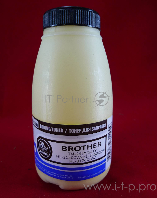 Тонер Brother TN-245Y/TN-241Y HL-3140CW/HL-3150CDW/HL-3170CD yellow (фл.60г.) B&W Premium (Tomoegawa) фас.Россия