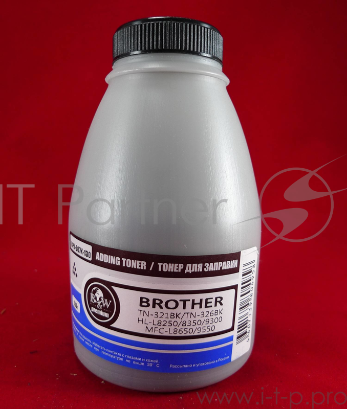 Тонер Brother TN-321BK/TN-326BK HL-L8250/8350/9300, MFC-L8650/9550 black (фл. 130г) B&W Premium (To