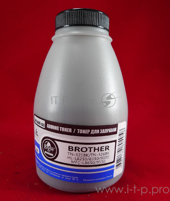 Тонер Brother TN-321BK/TN-326BK HL-L8250/8350/9300, MFC-L8650/9550 black (фл. 130г) B&W Premium (To