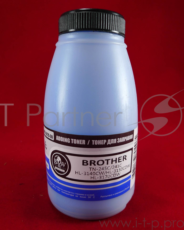 Тонер Brother TN-245C/TN-241C HL-3140CW/HL-3150CDW/HL-3170CD cyan (фл.60г.) B&W Premium (Tomoegawa) фас.Россия