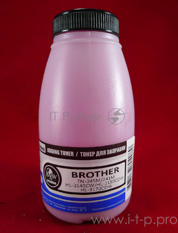 Тонер Brother TN-245M/TN-241M HL-3140CW/HL-3150CDW/HL-3170CD magenta (фл.60г.) B&W Premium (Tomoegawa) фас.Россия