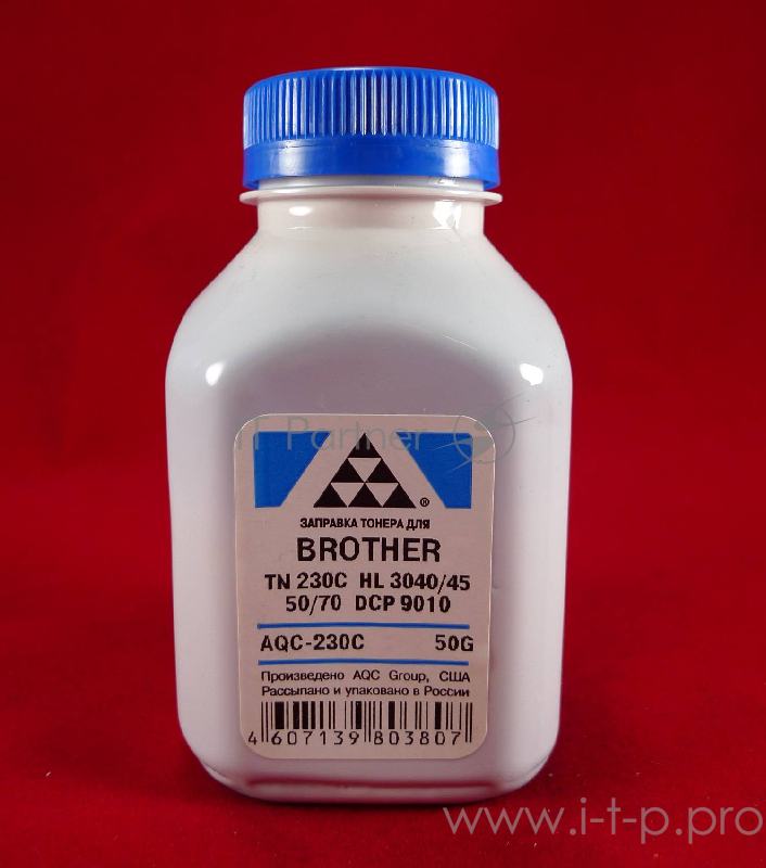 Тонер Brother TN 230C HL 3040/45/50/70/DCP 9010 cyan (фл. 50г) AQC фас. Россия