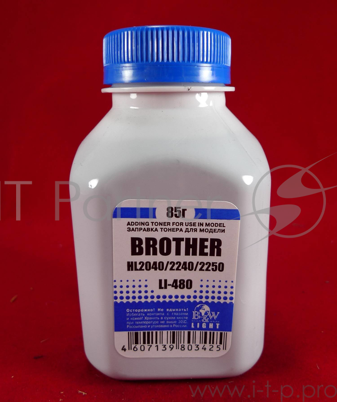 Тонер Brother TN 2075/85/2135/75 HL 2030/35/40/75/2140/50/70 (фл. 85г) B&W Light фас. Россия