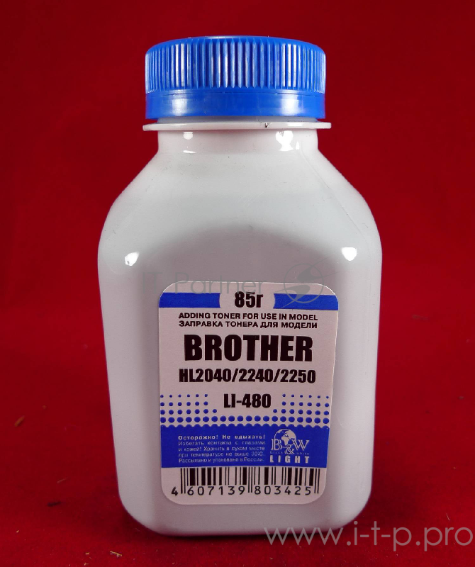 Тонер Brother TN 2075/85/2135/75 HL 2030/35/40/75/2140/50/70 (фл. 85г) B&W Light фас. Россия
