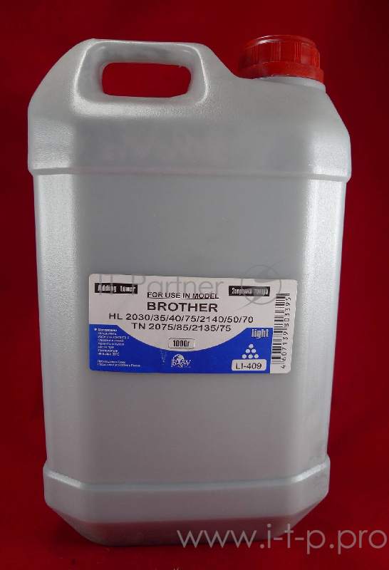 Тонер Brother TN 2075/85/2135/75 HL 2030/35/40/75/2140/50/70 (кан. 1кг) B&W Light фас. Россия