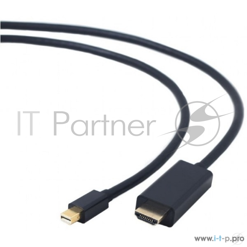 Кабель Cablexpert Кабель mDP-HDMI, 20M/19M, 1.8м, черный, позол.разъемы, пакет (CC-mDP-HDMI-6)