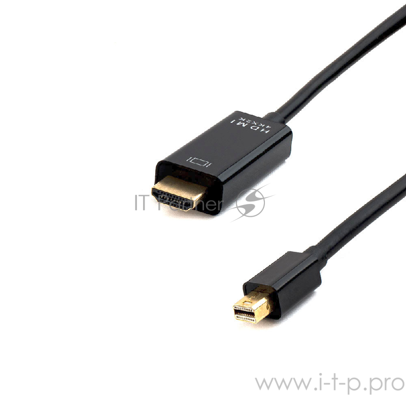 Кабель Cablexpert Кабель mDP-HDMI, 20M/19M, 1.8м, черный, позол.разъемы, пакет (CC-mDP-HDMI-6)