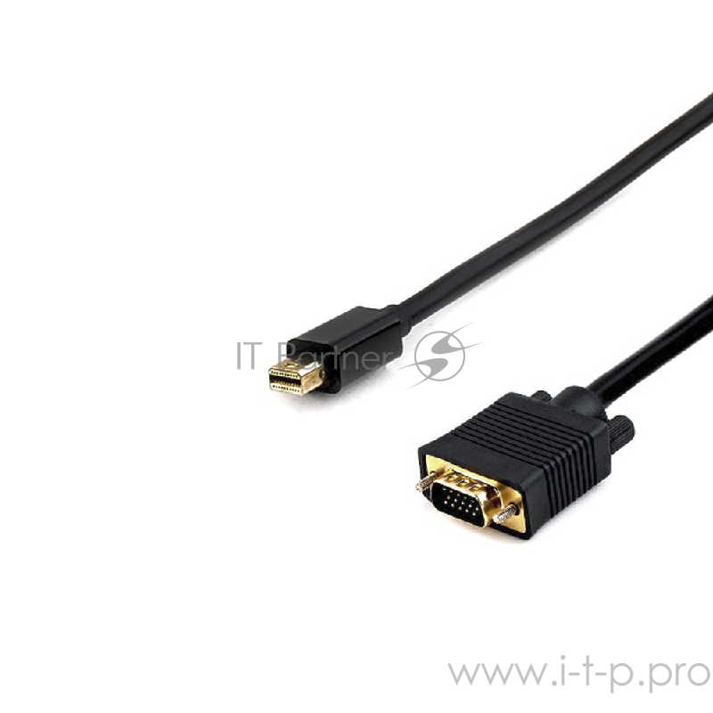 Кабель Cablexpert Кабель mDP-VGA, 20M/15M, 1.8м, черный, позол.разъемы, пакет (CC-mDPM-VGAM-6)