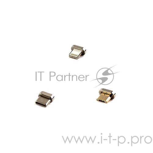 Кабель Cablexpert Кабель магнитный USB 2.0 CC-USB2-AMLM31-1M, AM/TypeC - microBM 5P - iPhone lightning, комбо кабель, 1м, алюминиевые разъемы, коробка