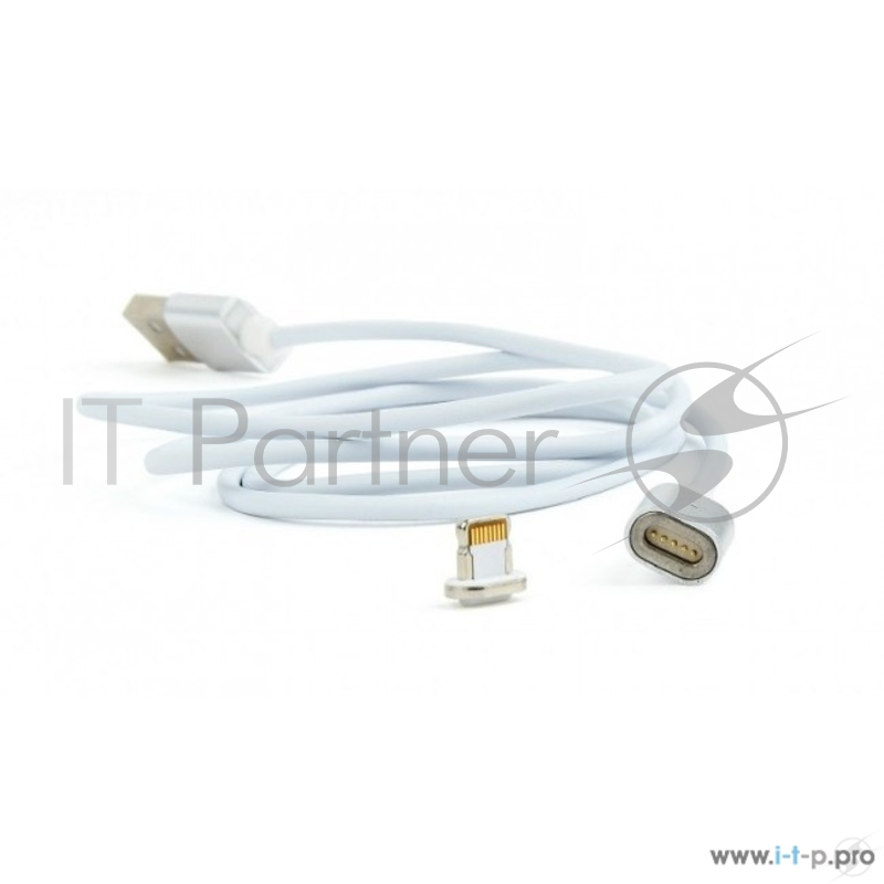 Кабель Cablexpert Кабель магнитный USB 2.0 CC-USB2-AMLMM-1M, AM/ iPhone lightning, магнитный кабель, 1м, алюминиевые разъемы, коробка