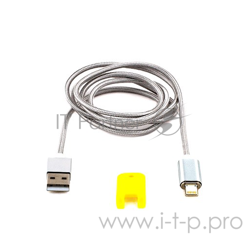 Кабель Cablexpert Кабель магнитный USB 2.0 CC-USB2-AMLMM-1M, AM/ iPhone lightning, магнитный кабель, 1м, алюминиевые разъемы, коробка