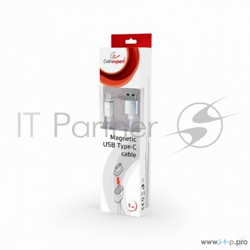 Кабель Cablexpert Кабель магнитный USB 2.0 CC-USB2-AMUCMM-1M, AM/TypeC, 1м, алюминиевые разъемы, коробка