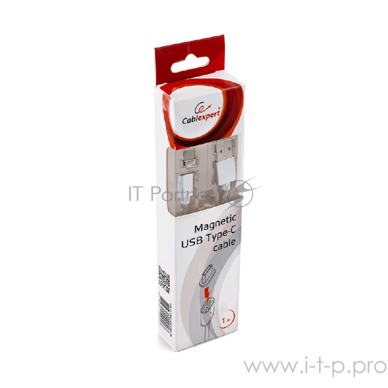 Кабель Cablexpert Кабель магнитный USB 2.0 CC-USB2-AMUCMM-1M, AM/TypeC, 1м, алюминиевые разъемы, коробка