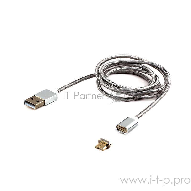 Кабель Cablexpert Кабель магнитный USB 2.0 CC-USB2-AMmUMM-1M, AM/ microBM 5P, 1м, алюминиевые разъемы, коробка