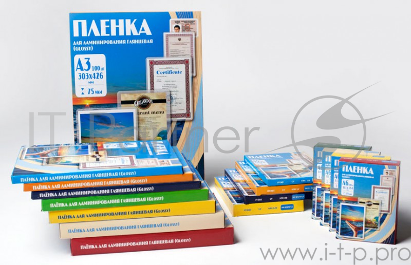 Пленка для ламинирования Office Kit 125мкм A6 (100шт) глянцевая 111x154мм PLP111*154/125