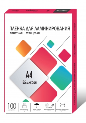 Пленка для ламинирования Office Kit 125мкм A4 (25шт) глянцевая 216x303мм LPA4125