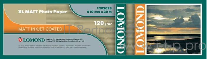 Бумага Lomond 1202025 24(A1) 610мм-30м/120г/м2/белый матовое для струйной печати
