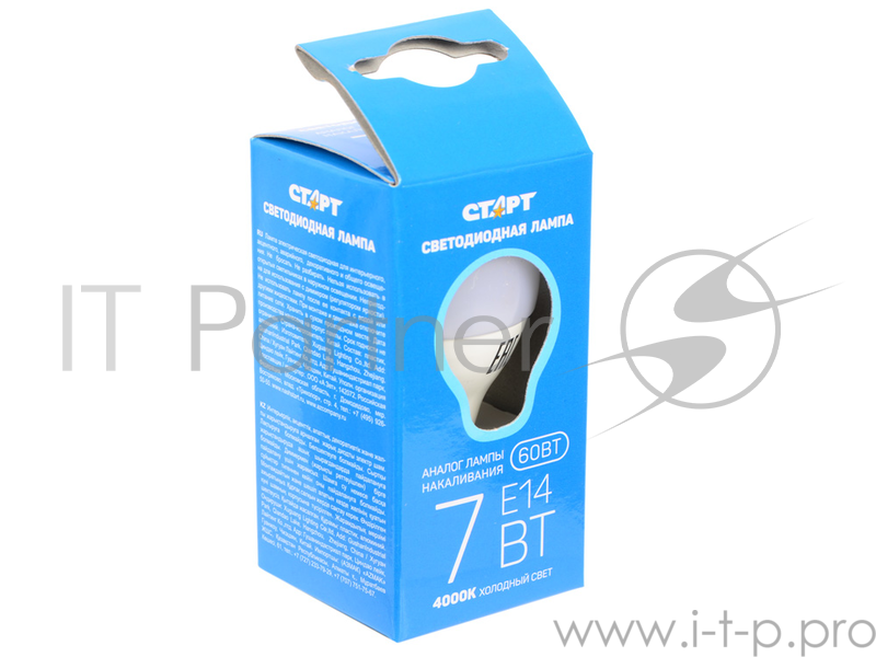 Светодиодная лампа СТАРТ LEDSphereE14 7W 40 холодный 4000К, 220В, 240?, 500Лм