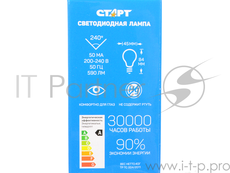 Светодиодная лампа СТАРТ LEDSphereE14 7W 40 холодный 4000К, 220В, 240?, 500Лм