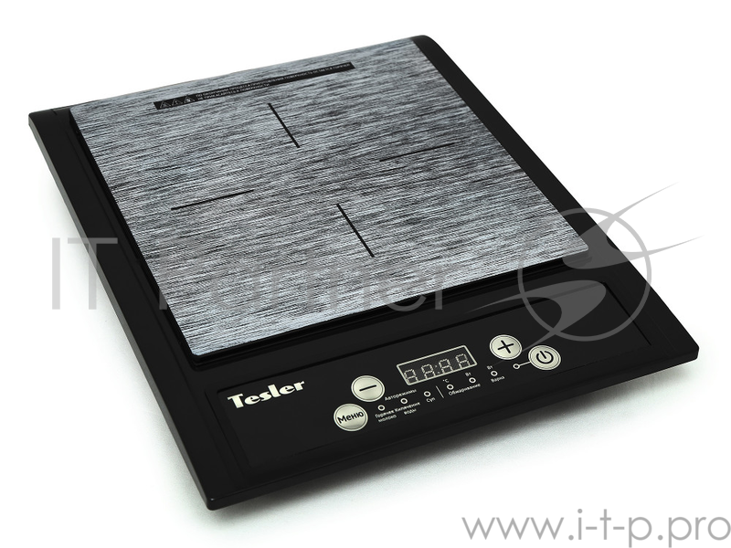 Плитка индукционная TESLER PI-13, 1 комфорка, 2000Вт, стеклокерамика, черный