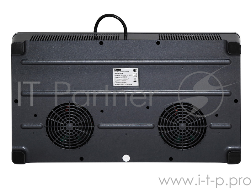 Плитка индукционная TESLER PI-23, 2 конфорки, 3500Вт, стеклокерамика, черный