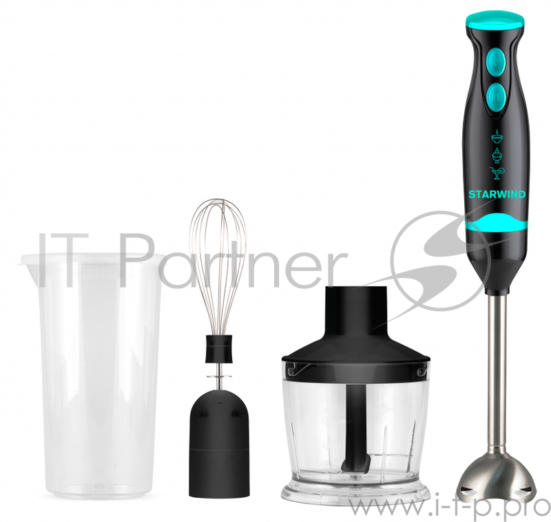 Блендер погружной Starwind SBP2322b 800Вт темно-серый/бирюзовый
