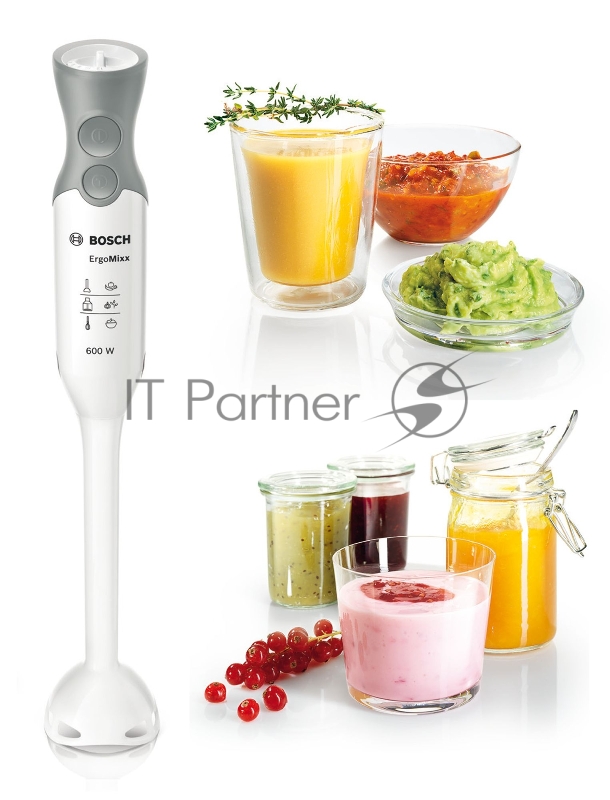 Блендер погружной BOSCH MSM66020 белый/серый