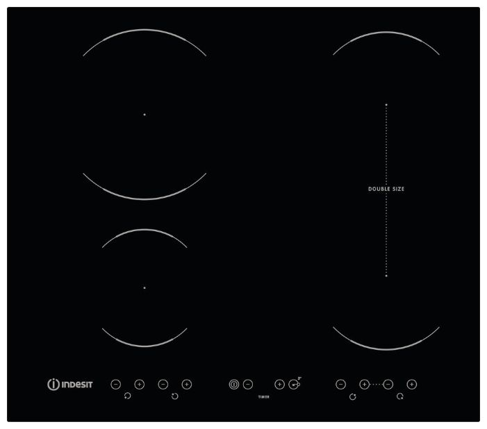 Варочная панель индукционная Indesit VID 641 B C черный