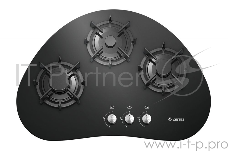 Варочная поверхность газовая Gefest СН 2120, закаленное стекло, черная