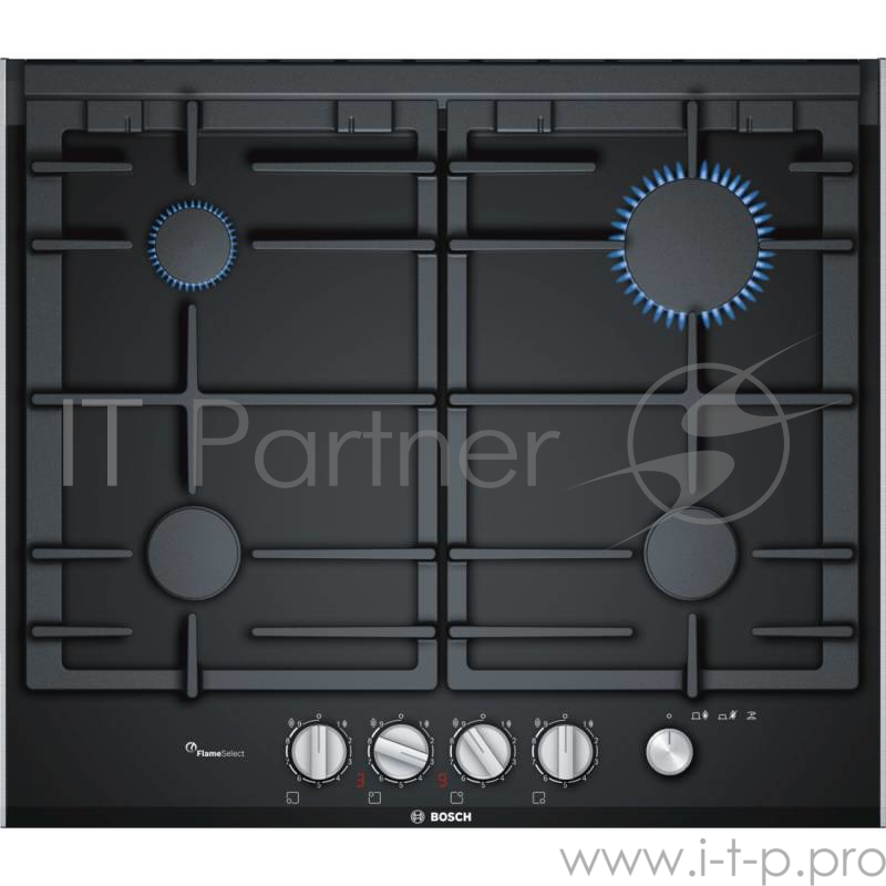 Варочная поверхность газовая Bosch PRP6A6N70R, стеклокерамика, черная