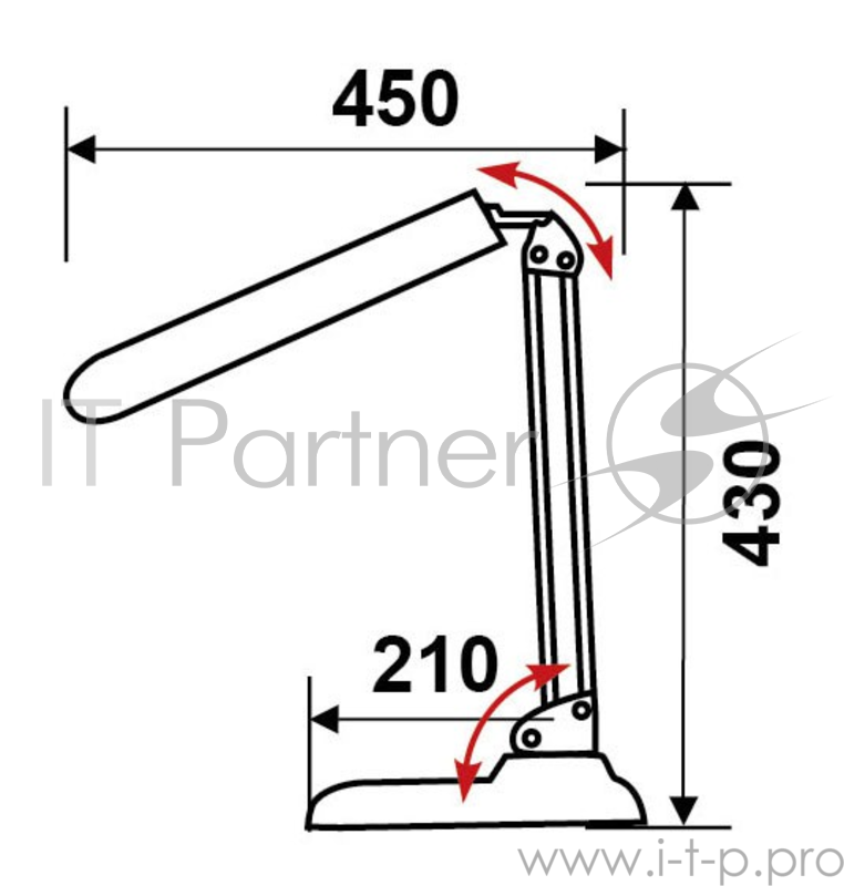 Светильник настольный Трансвит Delta1U/Bl на подставке G23 люминесцентный черный 11Вт