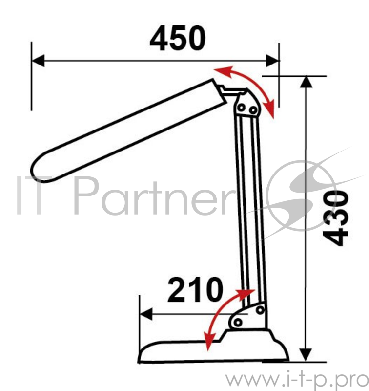 Светильник настольный Трансвит Delta1U/Wh на подставке G23 люминесцентный белый 11Вт