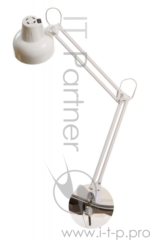 Светильник настольный Трансвит Beta/Wh на струбцине E27 лампа накаливания белый 60Вт