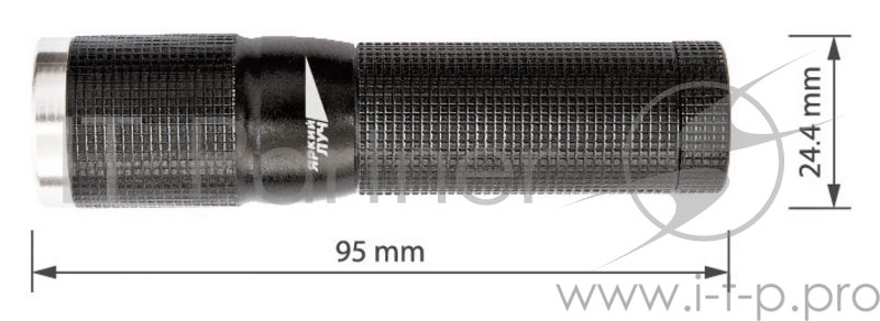 Фонарь ручной Яркий Луч T2 черный 1Вт лам.:светодиод. AAx1 (4606400608288)