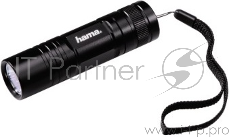 Фонарь ручной Hama R-103 черный 3Вт лам.:светодиод. 155lx AAAx3 (00136232)