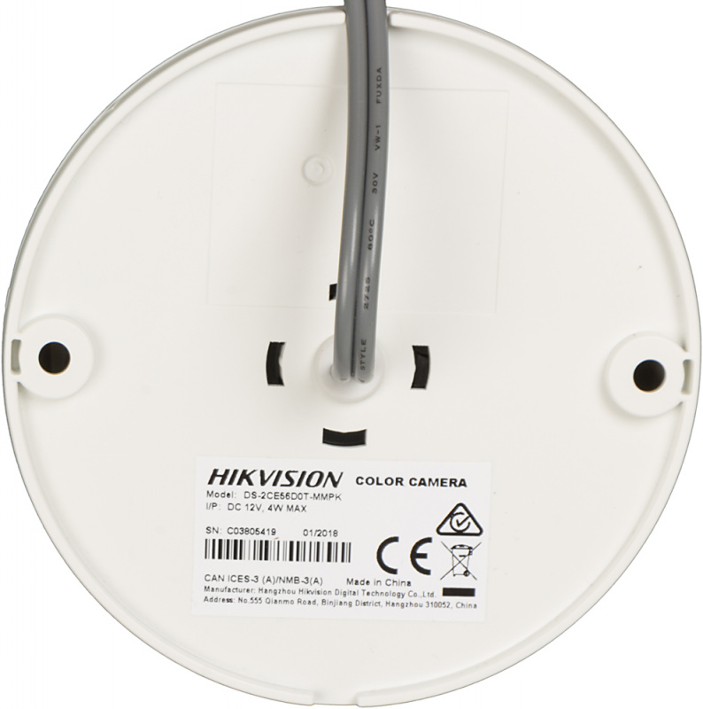Камера видеонаблюдения Hikvision DS-2CE56D0T-MMPK 2.8-2.8мм HD TVI цветная