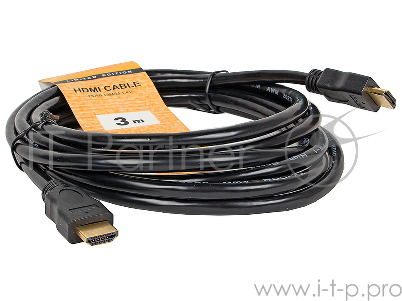 Кабель цифровой TV-COM HDMI19M to HDMI19M, V1.4+3D, 3m (CG150S-3M)